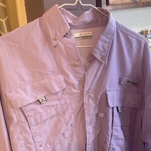 Columbia fishing shirt - small - light purple